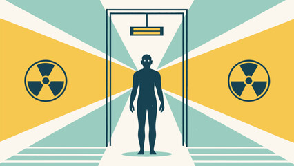 Human Silhouette Depicting Radiation Exposure from Xray Misuse