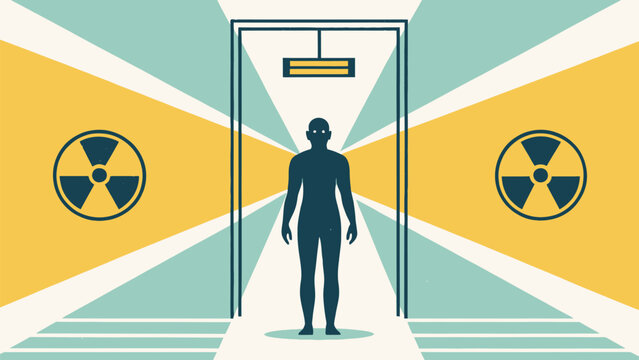 Human Silhouette Depicting Radiation Exposure from Xray Misuse