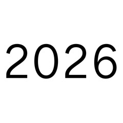 Happy New Year typography text illustration isolated element.