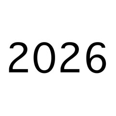 Happy New Year typography text illustration isolated element.