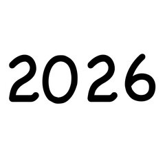 Happy New Year typography text illustration isolated element.