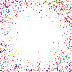 Flying latin letters. Colorful childish scattered