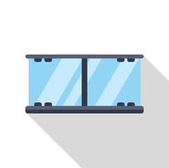 Obraz premium Glass balcony with metallic frame ensuring safety and offering unobstructed view of surroundings