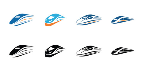 Train logos in color and black