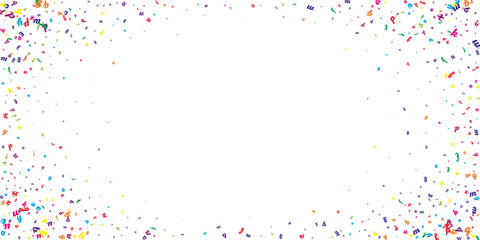 Flying latin letters. Colorful childish scattered