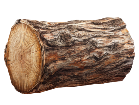 Wooden Log: A close-up shot of a textured, aged wooden log, showcasing the intricate patterns of the tree. This natural element conveys a sense of strength, resilience, and connection to the earth.