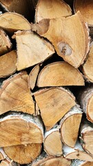 stack of firewood, cut of wood, firewood
