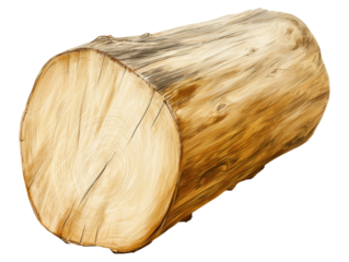 Wood Log: A detailed shot of a wooden log reveals its natural texture, knots, and unique grain patterns. the essence of raw material