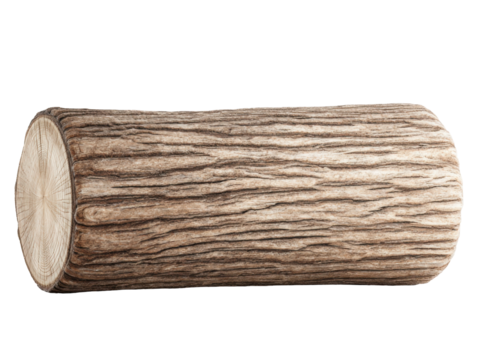 Wooden Log Close-up: a detailed capture of a single wooden log reveals intricate textures and patterns. the wood presents a natural appeal and rustic charm