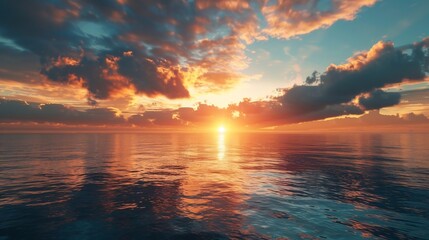 Concept of new beginnings in 2026 showing sunrise over horizon symbolizing hope growth and positive energy