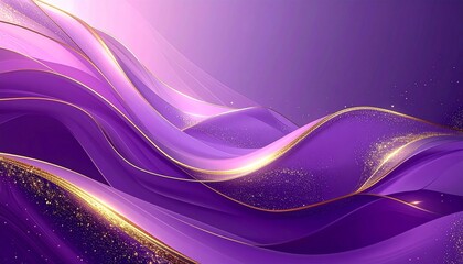 Luxury deep purple background with bold gold streaks and subtle soft pink highlights, abstract high-end design