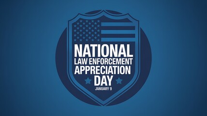 National law enforcement appreciation day badge with american flag