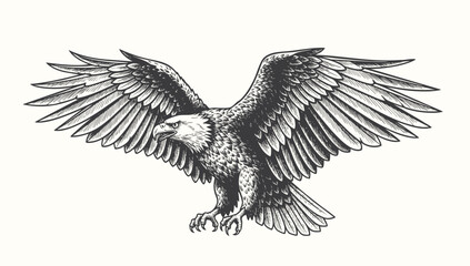 Eagle vector illustration design, flaying eagle