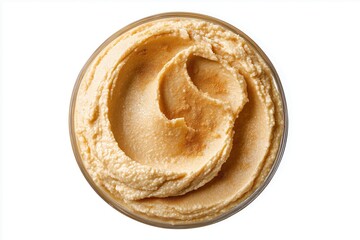 Fototapeta premium Creamy Hummus Dip in Glass Bowl