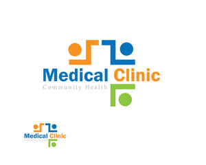 health people logo creative design concept community medical clinic