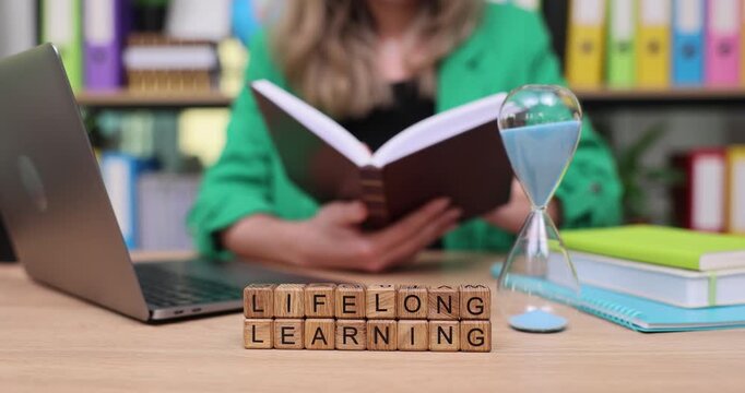 Discovering the joy of lifelong learning through reading and exploration in a cozy study