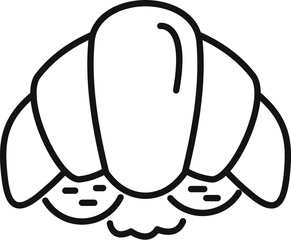 Simple croissant icon representing delicious french pastry, ideal for breakfast menus, cafes, and bakeries
