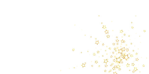 Gold sparkling star confetti.
