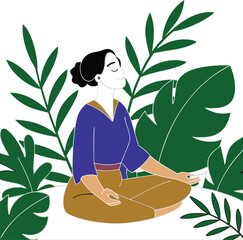 Meditation and Wellness Vector Illustration
