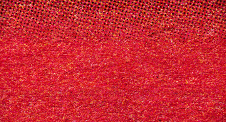 Red Halftone Dots Fading Into Solid Textured Paper