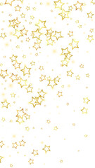 Gold sparkling star confetti.