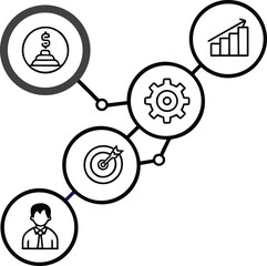 Circular Business Process Infographic Vector