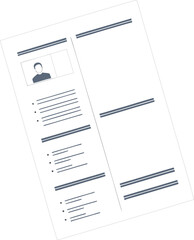 Minimalist Resume CV Template Vector