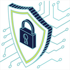 Cybersecurity Data Protection Vector