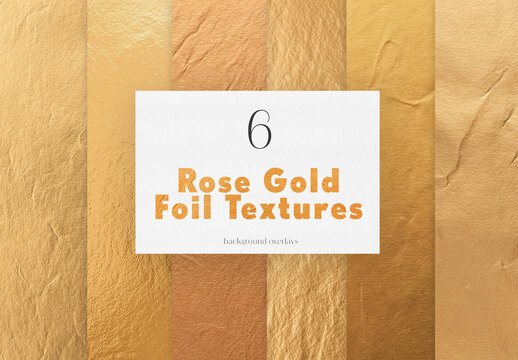 6 Rose Gold Foil With Medium Metal Texture