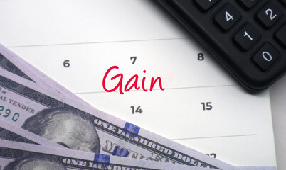 Strategic Planning for Financial Gain Calendar, Money, and Calculator Illustrating Wealth Growth and Future Investment Success