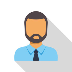Man in a shirt and tie with a beard representing a user or businessman profile