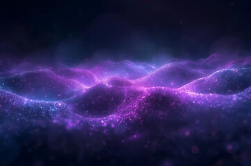 Vibrant cosmic nebula with electric purple and blue hues illuminating the deep space expanse