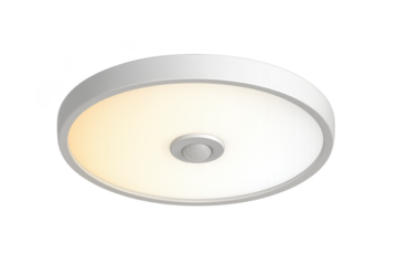 Modern smart LED ceiling light with motion sensor isolated, no background