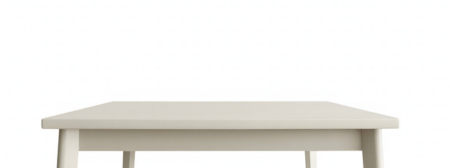 A simple, light-colored table with a white background, perfect for product placement