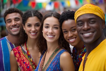 Joyful multiethnic friends laughing and sharing a genuine moment at a lively party