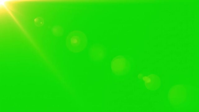Bright green background with vibrant sunlight flare and glowing light effects creating energetic abstract atmosphere featuring smooth gradient tones perfect for fresh eco friendly design projects