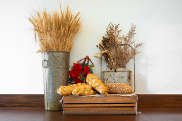 Bread in coffee shop .
