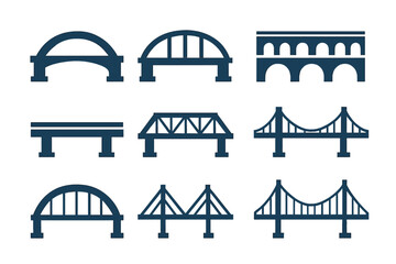 Bridge designs showcasing various styles and structures across different architectural concepts