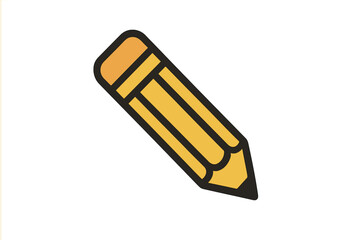 Bright yellow pencil lying on a flat surface ready for drawing or writing in a creative setting