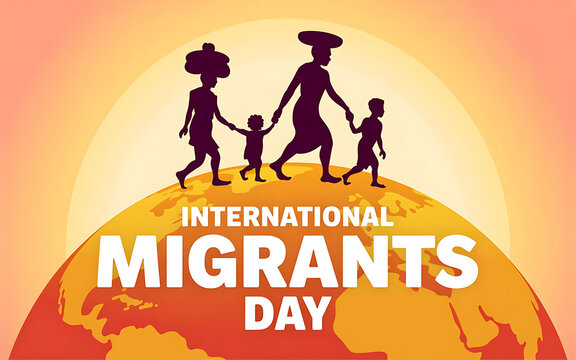 International migrants day banner design Vector Image