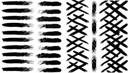 Abstract artistic strokes and cross patterns, perfect for modern design projects or creative backgrounds, brush-like effects, vector graphics origin enhances scalability