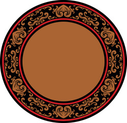 displaying decorative round frame ornaments