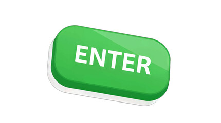 Glossy Green Button with White Enter Text