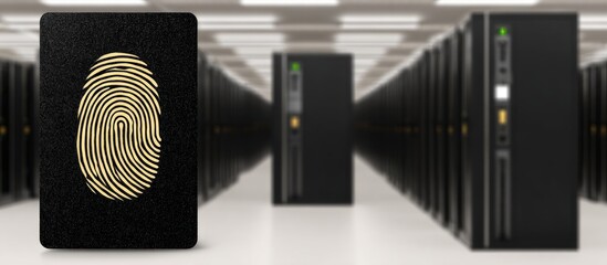 Biometric Security in a Server Room with Fingerprint Scanner.