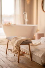 Cozy Minimalist Bathroom Interior with Soft Natural Light