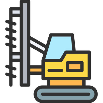 Rotary Drilling Rig Icon