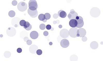 Abstract dark blue bokeh lights isolated on transparent background