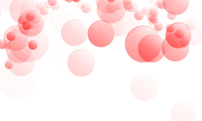 Abstract red bokeh lights isolated on transparent background