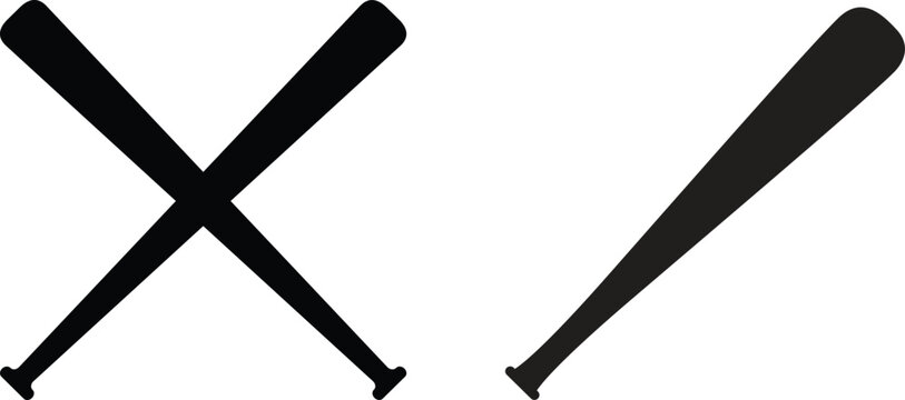 outline silhouette home plate baseball icon set isolated on white background.Vector art of a collection of baseball home base icons with crossed bats isolated on white background