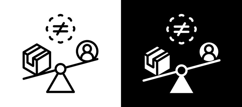 Excess Supply whiteblack icon